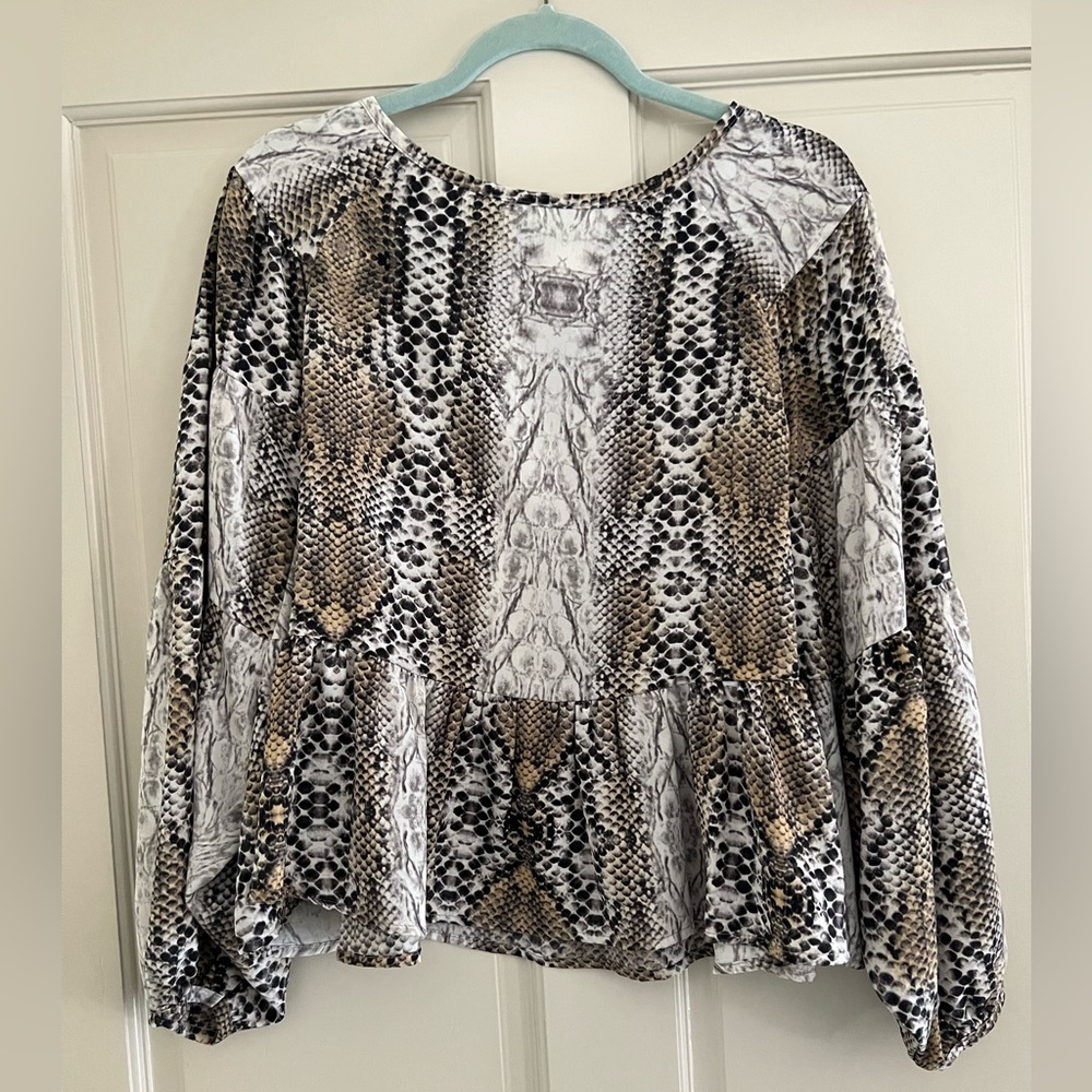 Snakeskin Blouse | Boutique Brand